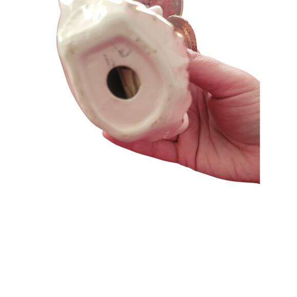 Vintage Pink Victorian Lady Figurine Walking Poodle - Picture 3 of 4